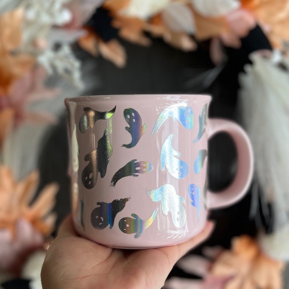 ✨NEW👻Iridescent Glass Mug with Ghost Handle and Iridescent Ghost Mug💖 - Picture 2 of 12
